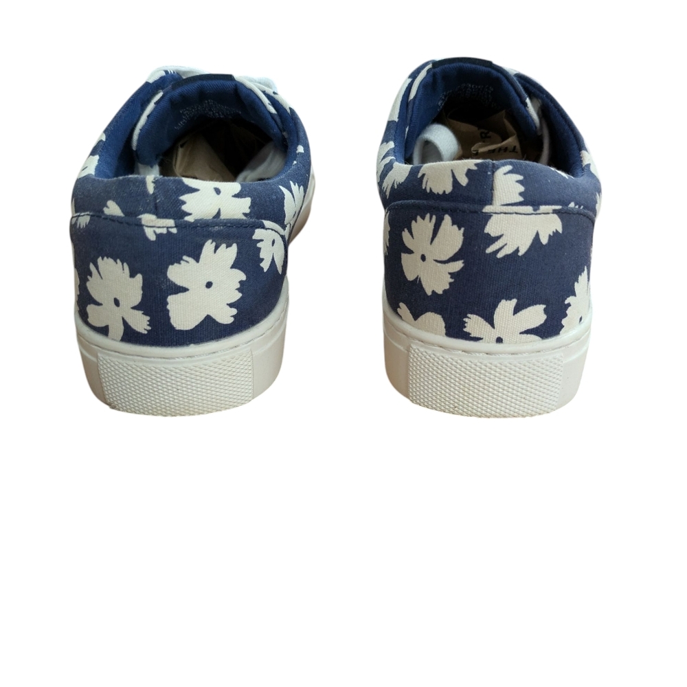 J. Crew Road Trip Printed Navy Floral Canvas Sneakers Size 8 - Picture 5 of 15